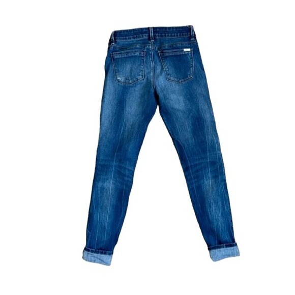 White House Black Market Metallic Thread Destructed Skinny Leg Size 2 - Picture 3 of 6